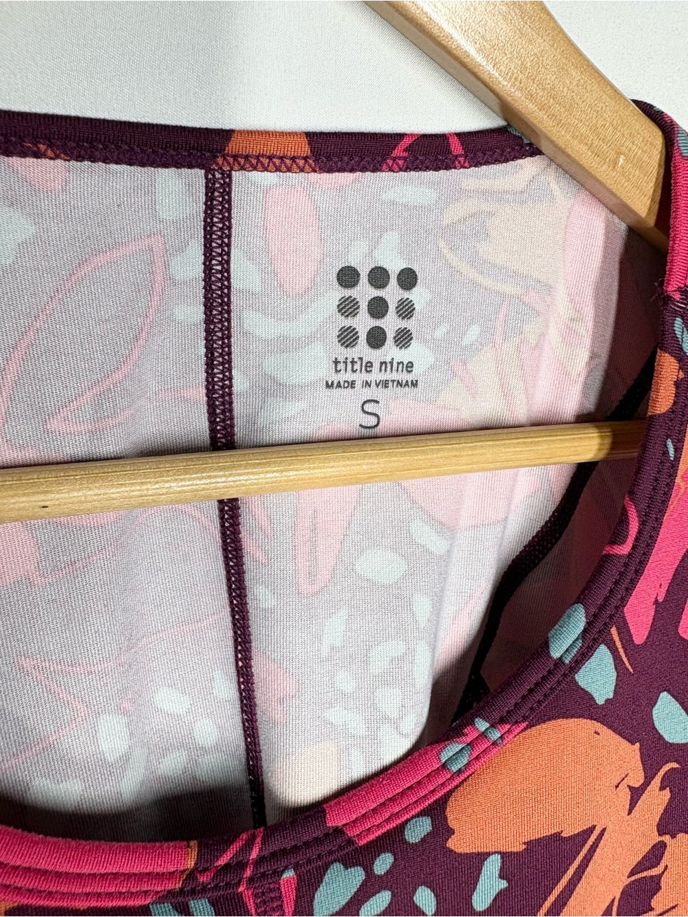 Like New Title Nine Tank Dream Dress in Burgundy, Pink, & Orange Floral. Small - Picture 4 of 13